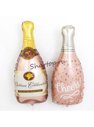 Шар Бутылка Шампанского розовое золото